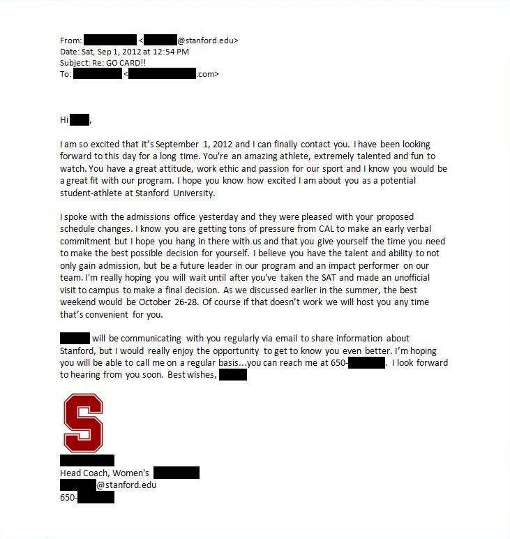What Does a Serious College Athletic Recruiting Letter Look Like? |  Cardinal Education